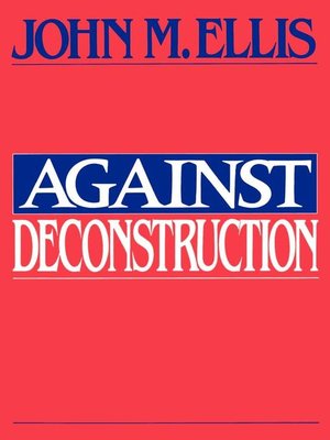 cover image of Against Deconstruction